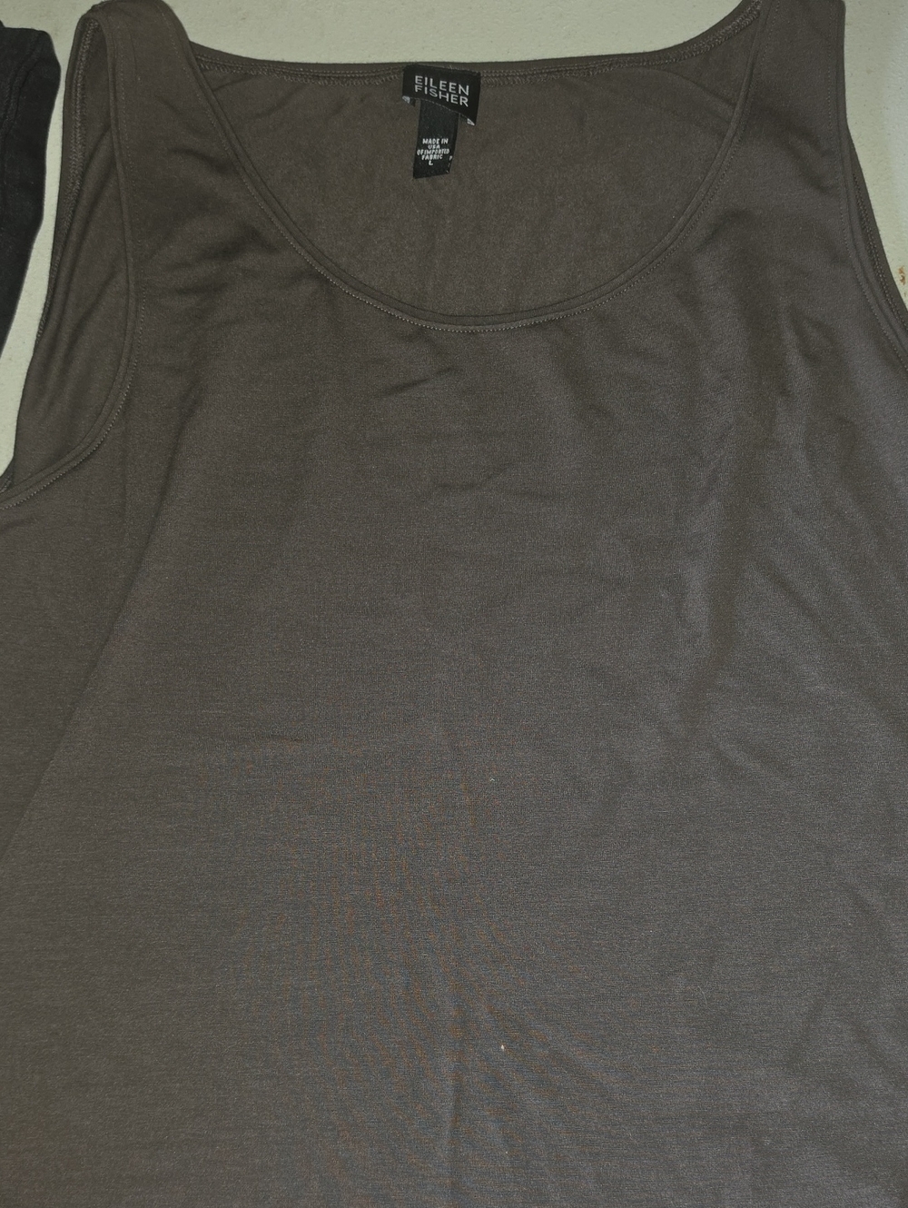 Eileen Fisher Brown Scoop Neck Tank